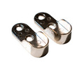 Fäste t/garderobstång Krom 2-pack